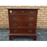 A small chest of four drawers, approximately 76 cm x 70 cm x 46 cm.