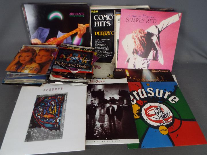 A collection of 12" and 7" vinyl records to include Motown, Erasure, Wham, Deacon Blue,