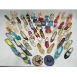 Shoes, Handbags and hats. Resin collectables from various makers worldwide. Tallest is 10cm high.