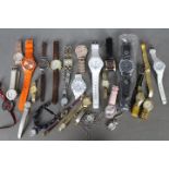 A varied collection of fashion watches.