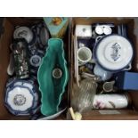 Lot to include ceramics, plated ware, vintage Haig Dimple bottle (empty) in original box,