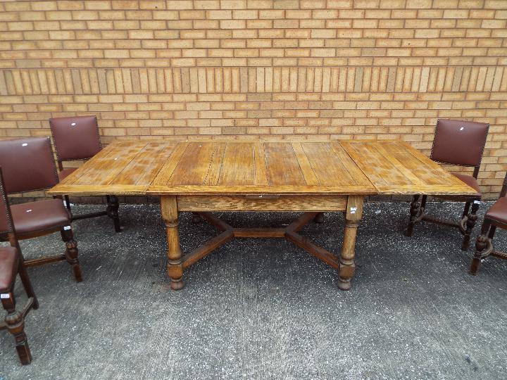 An extending dining table and six dining chairs, - Image 2 of 4