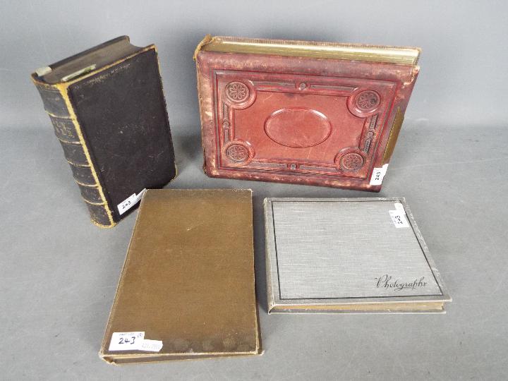 A late 19th century embossed leather photograph album with photographs, - Image 9 of 9