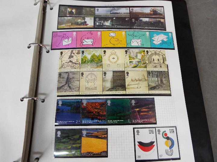 Philately - Three albums containing a collection of Royal Mail mint stamps dating from 1973 to 2016 - Image 10 of 12