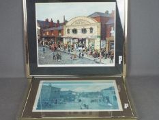 Two pencil signed prints after Tom Dodson, blind stamp, mounted and framed under glass,