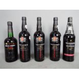 Five bottles of port comprising three Taylors First Estate,