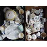 A mixed lot of ceramics to include Wedgwood, Aynsley, Villeroy & Boch and similar, two boxes.