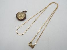 A 9ct yellow gold necklace, 44 cm (l) and approximately 2.