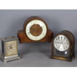 Three clocks to include a Bulle electric clock,