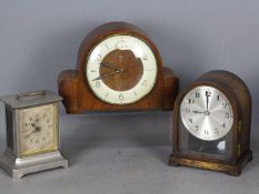 Three clocks to include a Bulle electric clock,