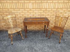 A highly carved console table, approxima