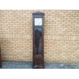 An oak cased long case clock, approximately 211 cm (h).