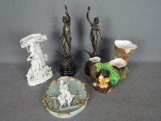 Lot to include cast metal sculptures, Ho