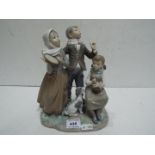 Lladro Children and Dog Singing figure g