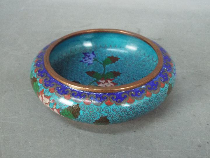 A small cloisonné censer with floral dec