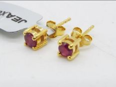 A 0.41ct Burnese Ruby Midas earrings, i