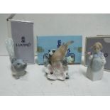 Lladro - Three figures(boxed). Blue fact