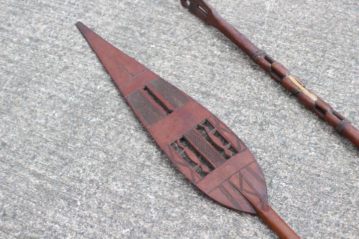 Ethnographica - Two ceremonial paddle sp - Image 2 of 3