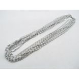 A Sarah Coventry multi strand, white met