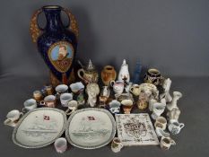 Mixed ceramics to include Royal Worcester, crested ware, Royal Doulton and similar.
