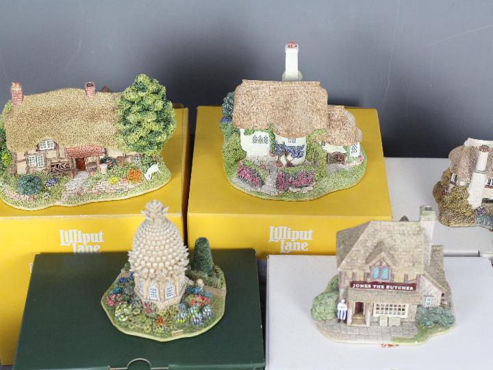 Thirteen boxed Lilliput Lane models to include Tea Caddy Cottage, Jones The Butcher, Pussy Willow, - Image 2 of 4