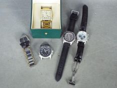 A collection of gentleman's fashion watches to include a boxed Ingersoll Envy and similar