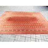 A large Royal Keshan wool pile carpet measuring approximately 366 cm x 273 cm
