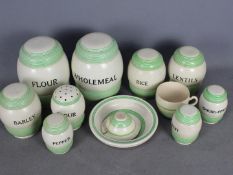 T G Green - A quantity of Streamline range kitchen storage jars and similar,