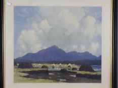 Paul Henry RHA (Irish 1876 - 1958), colour print, landscape scene, signed in pencil lower right,