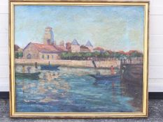 An early 20th century oil on canvas,