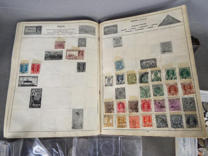 An All Nations Stamp Album containing a few stamps, a quantity of loose stamps, - Image 5 of 6