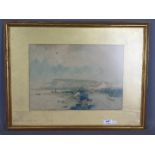 Oswald Garside (1879 - 1942) - Early 20th century watercolour, coastal landscape scene,