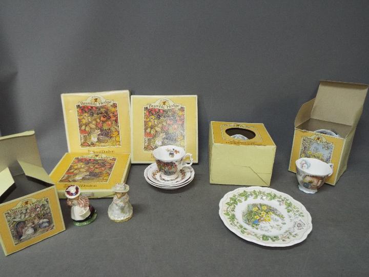 Royal Doulton - A collection of Brambly Hedge, part boxed, comprising plates,