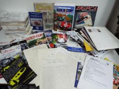 A large quantity of motorsport related ephemera to include Vintage Sports Car Club newsletters,