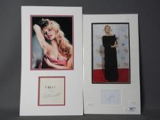 A Meryl Streep autograph montage comprising image and signature, mounted,