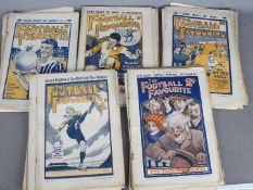 Thirty three issues of The Football Favourite / The Football And Sports Favourite, 1920 - 1921.