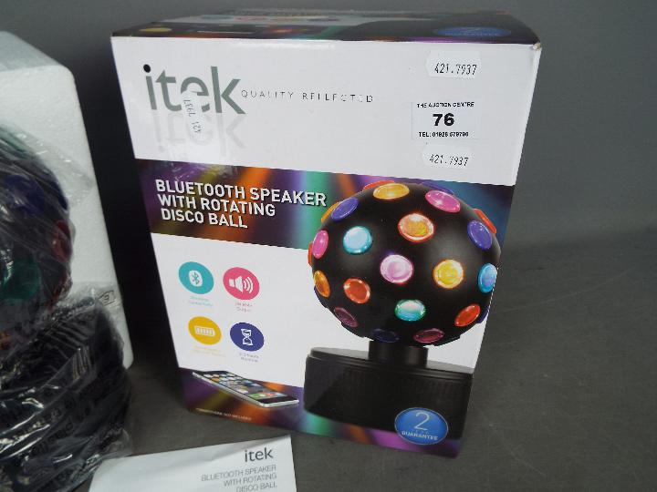 iTek bluetooth speaker with rotating disco ball boxed - Image 2 of 2