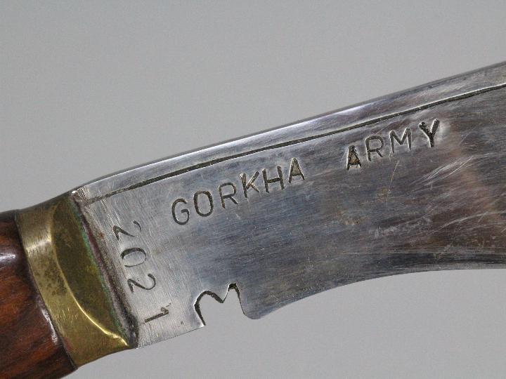 A good quality Nepalese Kukri knife, the blade stamped Gorkha Army 2021, - Image 2 of 5