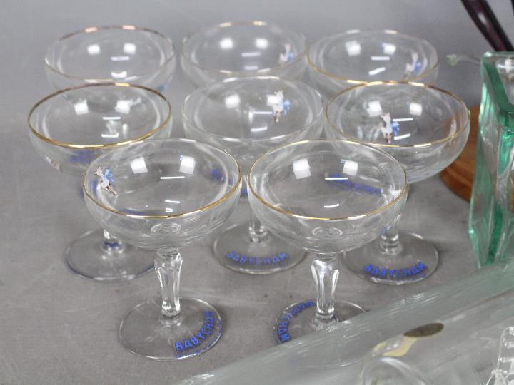 Mixed glassware to include rolling pin, ship in bottles, vintage Babycham glasses and similar. - Image 3 of 4
