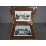 J A Hurley - two signed prints depicting countryside scenes, both signed in pencil to the margin,