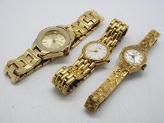 Three lady's wristwatches comprising Rotary, Montine and similar.