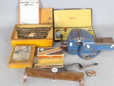 Lot to include vintage tools, a boxed Rolls Razor and a cased Rotring drawing set.