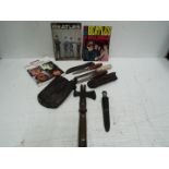 Beatles books and Vintage Knives.
