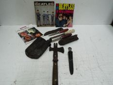 Beatles books and Vintage Knives.