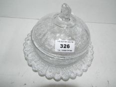 A glass Queen Victoria's jubilee butter