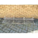 Railwayana - A vintage train carriage two tier luggage rack,