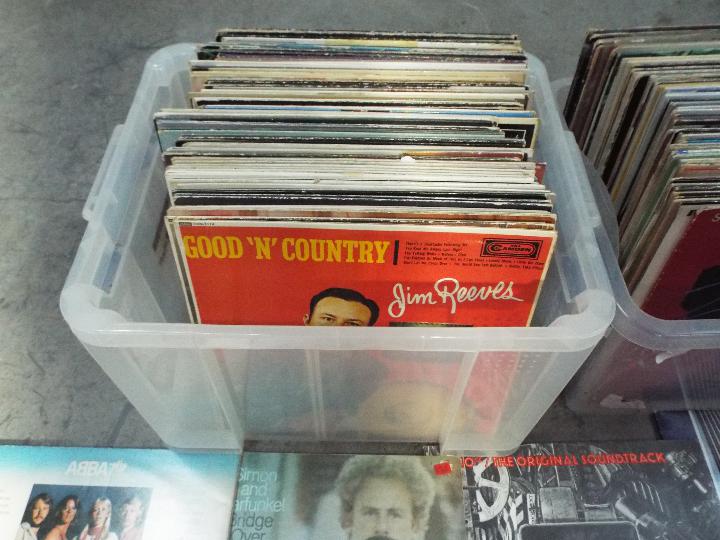 Two boxes of 12" vinyl records to include Status Quo, Rod Stewart, Cat Stevens, 10cc, Sad Cafe, - Image 4 of 5