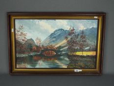 Arthur Terry Blamires, framed oil on board, Lake District landscape scene, signed lower right,