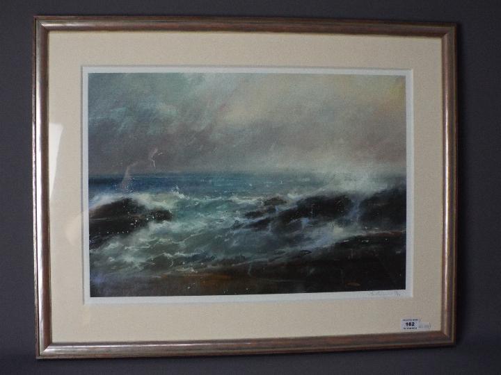 James Bartholomew RSMA - A limited edition print, seascape, titled verso Neist Point Skye,