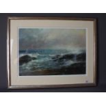 James Bartholomew RSMA - A limited edition print, seascape, titled verso Neist Point Skye,